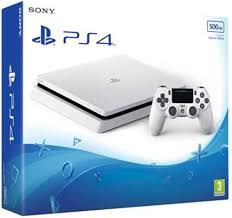 Playstation 4 Slim 500GB Glacier White + V2 Controller in Doos