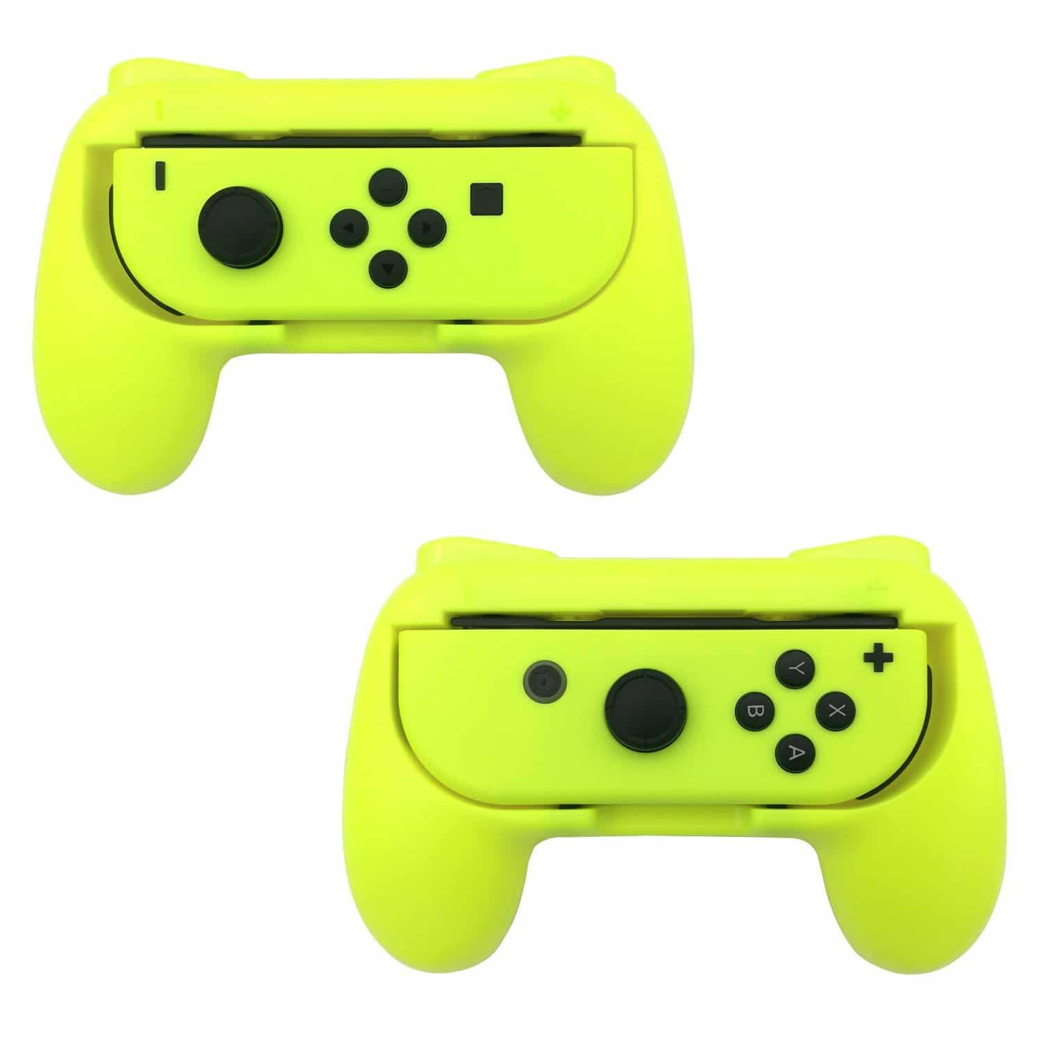 Controller Grip Houder Set geschikt voor Nintendo Switch Joy Con Geel