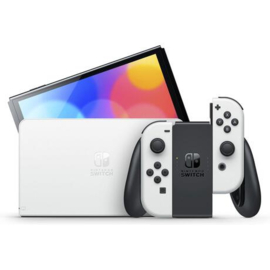 Nintendo Switch Console Set OLED Wit (Nette Staat & Krasvrij Scherm)