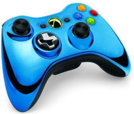 Microsoft Xbox 360 Controller Wireless Chrome Blauw
