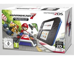 Nintendo 2DS Zwart/Blauw in Doos + Mario Kart 7 (Nette Staat & Krasvrije Schermen)