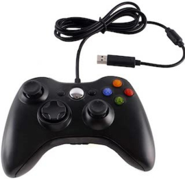 Xbox 360 & PC Controller Wired Zwart (Third Party) (Nieuw)