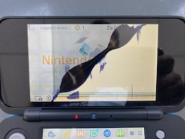 New Nintendo 2DS XL Zwart/Blauw (Nette Staat) - Defect Bovenscherm
