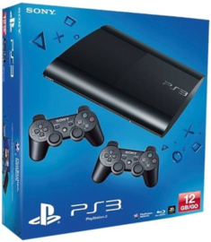 Playstation 3 Super Slim 12GB + 2X Controller in Doos