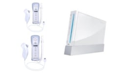 Nintendo Wii Wit + 2 Nieuwe Motion Plus Controllers (Third Party) (2 Player Bundel)