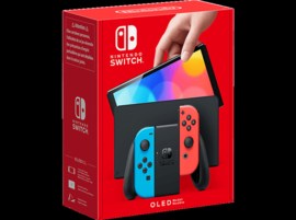 Nintendo Switch OLED Rood/Blauw in Doos (Nette Staat)