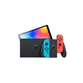 Nintendo Switch OLED Rood/Blauw (Nette Staat & Krasvrij Scherm)