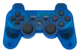 PS3 Controller Wireless Transparent Blue (Third Party) (Nieuw)