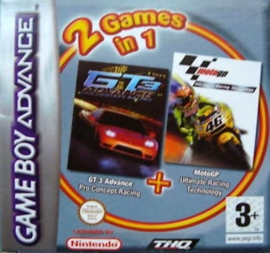 2 Games in 1 GT Advance 3 Pro Concept Racing + MotoGP - Gameboy Advance (Losse Cassette)