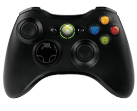 Microsoft Xbox 360 Controller Wireless Zwart