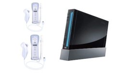 Nintendo Wii Zwart + 2 Nieuwe Motion Plus Controllers (Third Party) (2 Player Bundel)