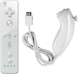 Wii Controller / Remote Wit + Nunchuk Wit (Third Party) (Nieuw)