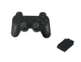 PS2 Controller Dualshock 2 Wireless Zwart (Third Party) (Nieuw)