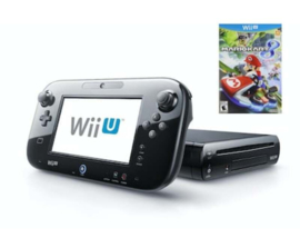 Wii U Console 32GB Zwart + Gamepad (Mario Kart 8 Digital Bundel)