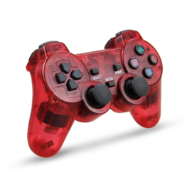 PS3 Controller Wireless Transparent Red (Third Party) (Nieuw)