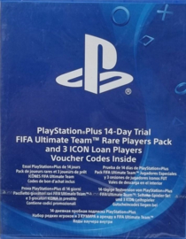 PS4 PlayStation Plus 14 Day Trial FIFA Ultimate Team Rare Players Pack