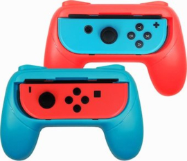 Controller Grip Houder Set geschikt voor Nintendo Switch Joy Con Rood/Blauw (Nieuw)