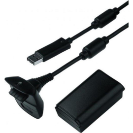 Xbox 360 Play & Charge + Accu (Third Party) (Nieuw)