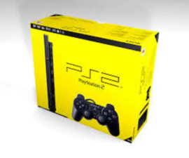 Playstation 2 Console Slim Zwart + Sony Controller in Doos