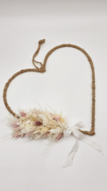 Droogbloemen krans "Sweet pink"
