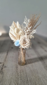 Droogbloemen boeket "White rose"