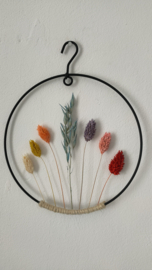 Droogbloemen krans "Lente"