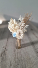Droogbloemen boeket "White rose"