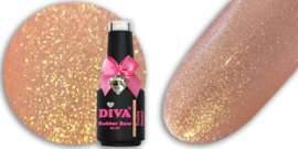 Diva Gellak Rubber Basecoat Peachy Crystal 15 ml