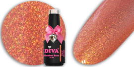 Diva Gellak Rubber Basecoat Coral Crystal 15 ml