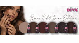 DIVA Gellak Brown Rebel Diva Edition Collection 6x 10 ml # - met gratis Colorpop Stickers