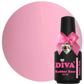 Diva Gellak Rubber Base Coat Perfect Pink 15 ml