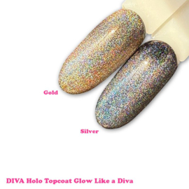 DIVA Holo Topcoat Glow Like a Diva - No Wipe 2x 6 ml