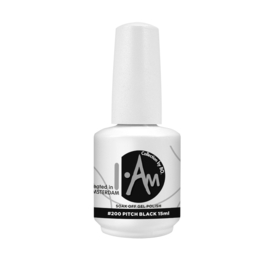 I.Am by BO. Soak Off Gel Polish #200 Pitch Black (15ml)