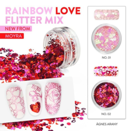 Moyra Rainbow love Glitter Mix no 2