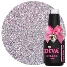DIVA Gellak Think Silver Pink 15 ml Reflecterend