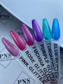 PNS B Bottle Blue Glitter