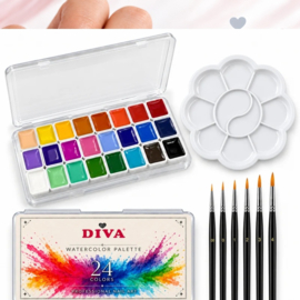DIVA Watercolor Nail Art Set