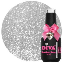 Diva Gellak Rubber Basecoat Crystal 15 ml - 13+1 gratis