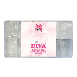 DIVA Soft Gel Tips Coffin Short Mat 550pcs