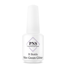 PNS B Bottle Mint Green Glitter