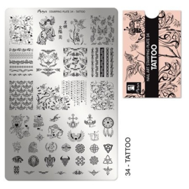 Moyra Stamping Plaat 34 Tattoo