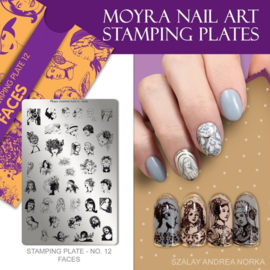 Moyra Stamping Plaat 12 Faces