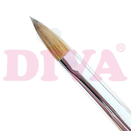 DIVA Kolinsky Acryl Penseel met dop #10 Black