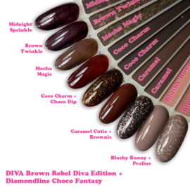 DIVA Gellak Brown Rebel Diva Edition Collection 6x 10 ml # - met gratis Colorpop Stickers