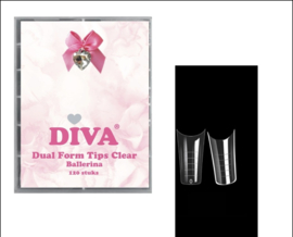 Dual Form Tips Clear Ballerina in Tipbox 120 pcs