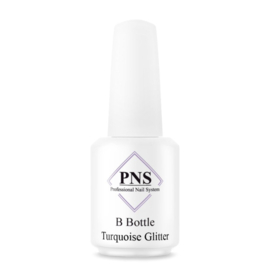 PNS B Bottle Turquoise Glitter