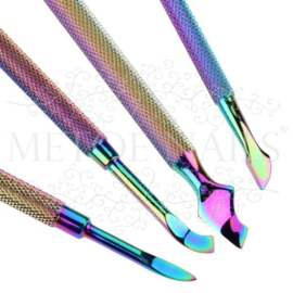 Metalen bokkenpoten set van 4 Cuticle Pusher in Rose Box