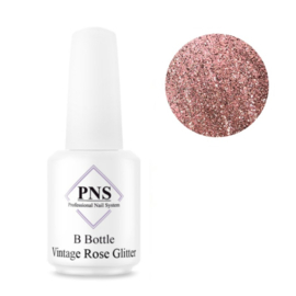 PNS B Bottle Vintage Rose Glitter