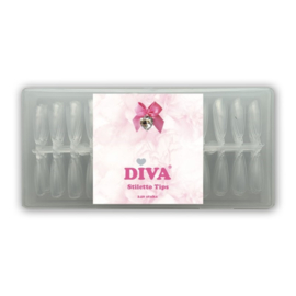 Press-On/ Show Tips Clear Stiletto in een box 240 Pcs