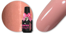 Diva Gellak Rubber Base Coat Dark Peach 15 ml